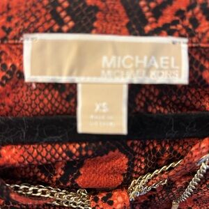 Michael Kors Red and Black Snake dress